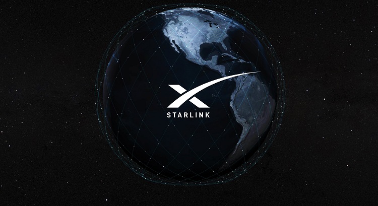 Sieć satelitów Starlink - fotografia artystyczna. Źródło: teslarati.com.