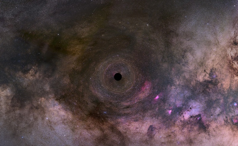 Czarna dziura w Drodze Mlecznej (wizja artystyczna). / Fot.: nasa.gov.