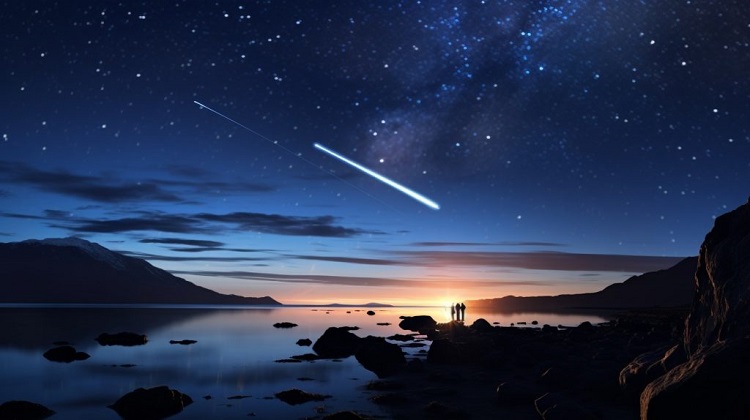 Orionidy 2023 na nocnym niebie. Kiedy noc spadających gwiazd z fragmentów komety Halleya? / Fot.: ts2.space.