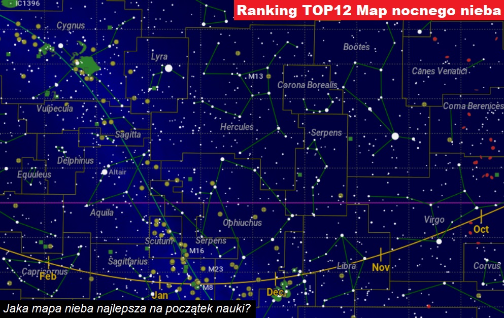 Jaka mapa nieba najlepsza? Poradnik i ranking TOP12 map nocnego nieba.